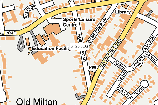 BH25 6EG map - OS OpenMap – Local (Ordnance Survey) BH25 6EG map - OS OpenMap – Local (Ordnance Survey)