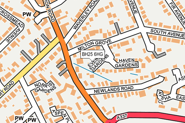 BH25 6HG map - OS OpenMap – Local (Ordnance Survey) BH25 6HG map - OS OpenMap – Local (Ordnance Survey)