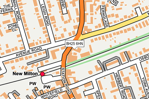 BH25 6HN map - OS OpenMap – Local (Ordnance Survey) BH25 6HN map - OS OpenMap – Local (Ordnance Survey)