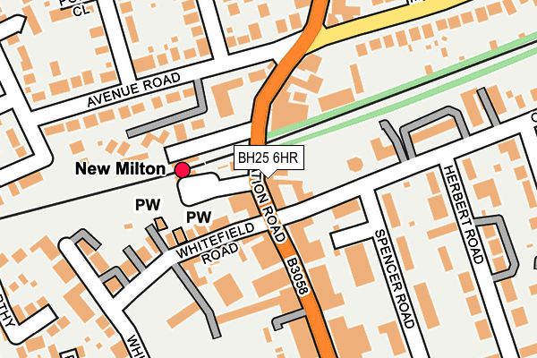 BH25 6HR map - OS OpenMap – Local (Ordnance Survey)