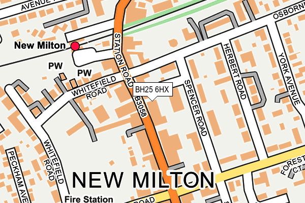 BH25 6HX map - OS OpenMap – Local (Ordnance Survey) BH25 6HX map - OS OpenMap – Local (Ordnance Survey)