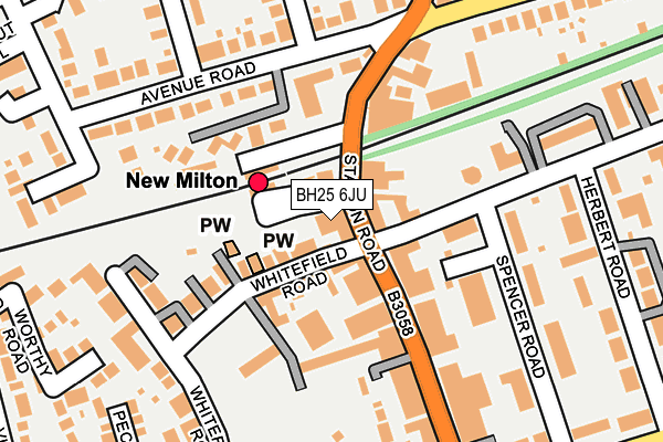 BH25 6JU map - OS OpenMap – Local (Ordnance Survey) BH25 6JU map - OS OpenMap – Local (Ordnance Survey)