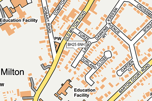 BH25 6NH map - OS OpenMap – Local (Ordnance Survey) BH25 6NH map - OS OpenMap – Local (Ordnance Survey)