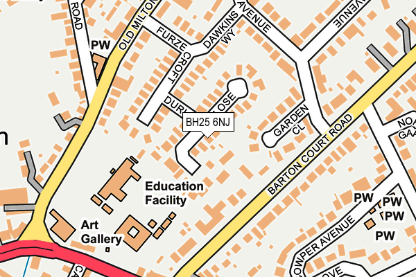 BH25 6NJ map - OS OpenMap – Local (Ordnance Survey) BH25 6NJ map - OS OpenMap – Local (Ordnance Survey)