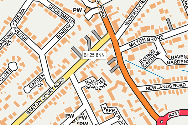 BH25 6NN map - OS OpenMap – Local (Ordnance Survey) BH25 6NN map - OS OpenMap – Local (Ordnance Survey)