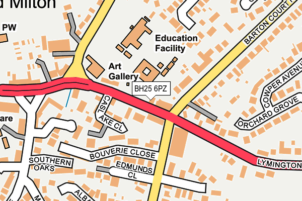 BH25 6PZ map - OS OpenMap – Local (Ordnance Survey) BH25 6PZ map - OS OpenMap – Local (Ordnance Survey)