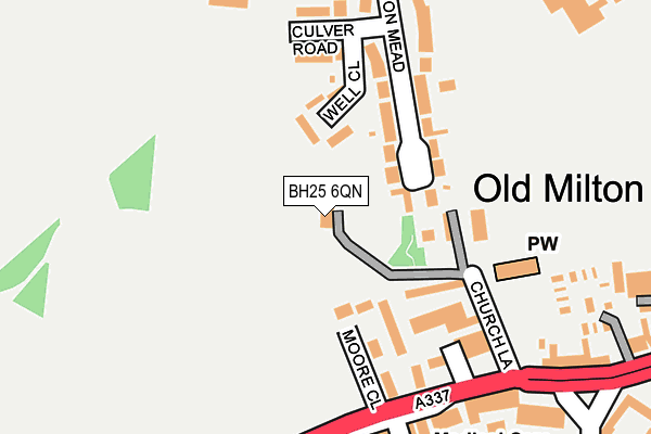 BH25 6QN map - OS OpenMap – Local (Ordnance Survey) BH25 6QN map - OS OpenMap – Local (Ordnance Survey)