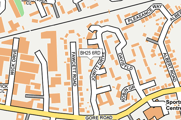 BH25 6RD map - OS OpenMap – Local (Ordnance Survey) BH25 6RD map - OS OpenMap – Local (Ordnance Survey)