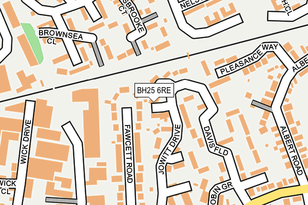 BH25 6RE map - OS OpenMap – Local (Ordnance Survey) BH25 6RE map - OS OpenMap – Local (Ordnance Survey)