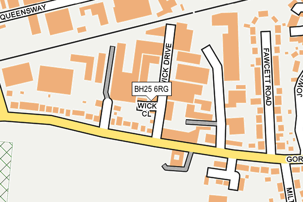 BH25 6RG map - OS OpenMap – Local (Ordnance Survey) BH25 6RG map - OS OpenMap – Local (Ordnance Survey)