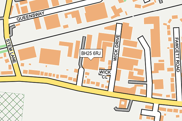 BH25 6RJ map - OS OpenMap – Local (Ordnance Survey) BH25 6RJ map - OS OpenMap – Local (Ordnance Survey)