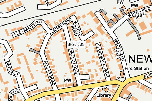 BH25 6SN map - OS OpenMap – Local (Ordnance Survey) BH25 6SN map - OS OpenMap – Local (Ordnance Survey)