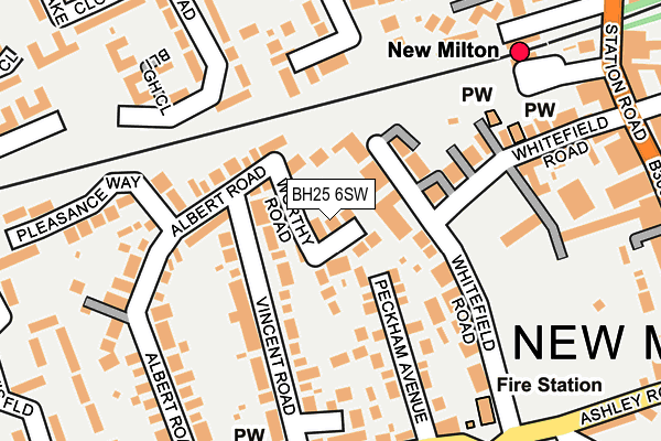 BH25 6SW map - OS OpenMap – Local (Ordnance Survey) BH25 6SW map - OS OpenMap – Local (Ordnance Survey)