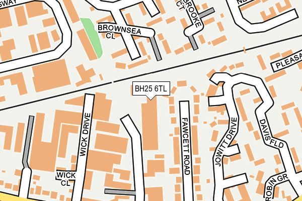 BH25 6TL map - OS OpenMap – Local (Ordnance Survey) BH25 6TL map - OS OpenMap – Local (Ordnance Survey)