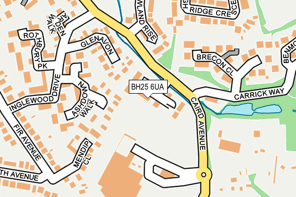 BH25 6UA map - OS OpenMap – Local (Ordnance Survey) BH25 6UA map - OS OpenMap – Local (Ordnance Survey)