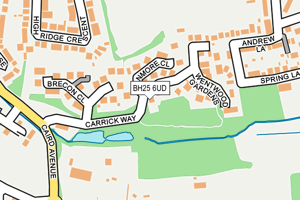 BH25 6UD map - OS OpenMap – Local (Ordnance Survey) BH25 6UD map - OS OpenMap – Local (Ordnance Survey)