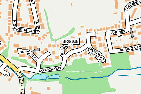 BH25 6UE map - OS OpenMap – Local (Ordnance Survey) BH25 6UE map - OS OpenMap – Local (Ordnance Survey)