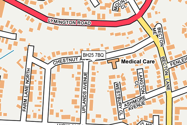 BH25 7BQ map - OS OpenMap – Local (Ordnance Survey) BH25 7BQ map - OS OpenMap – Local (Ordnance Survey)