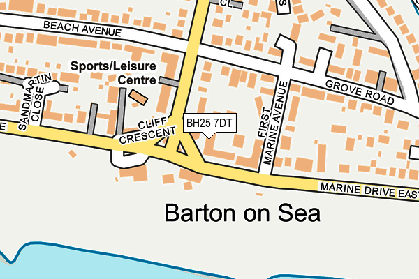 BH25 7DT map - OS OpenMap – Local (Ordnance Survey) BH25 7DT map - OS OpenMap – Local (Ordnance Survey)