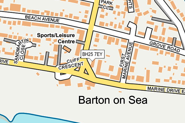 BH25 7EY map - OS OpenMap – Local (Ordnance Survey) BH25 7EY map - OS OpenMap – Local (Ordnance Survey)