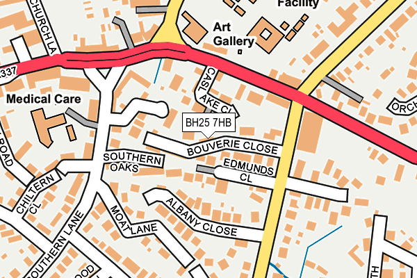 BH25 7HB map - OS OpenMap – Local (Ordnance Survey) BH25 7HB map - OS OpenMap – Local (Ordnance Survey)