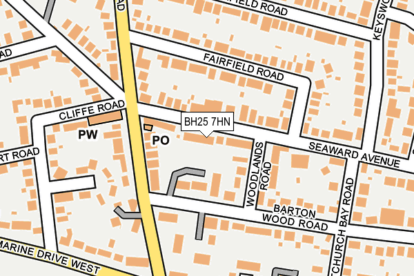 BH25 7HN map - OS OpenMap – Local (Ordnance Survey) BH25 7HN map - OS OpenMap – Local (Ordnance Survey)