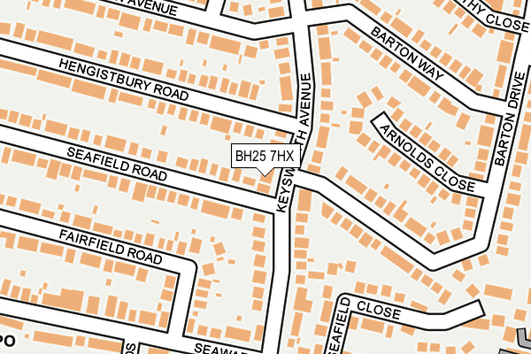 BH25 7HX map - OS OpenMap – Local (Ordnance Survey) BH25 7HX map - OS OpenMap – Local (Ordnance Survey)