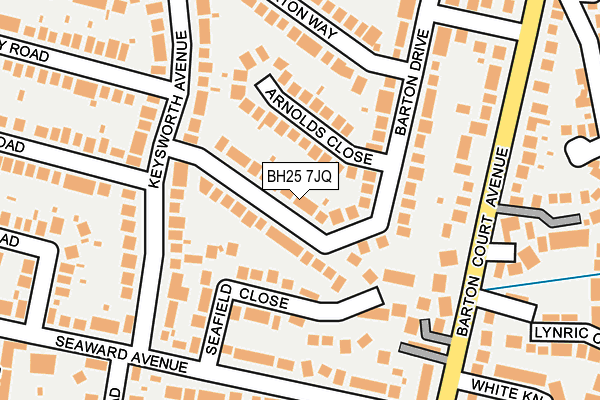 BH25 7JQ map - OS OpenMap – Local (Ordnance Survey) BH25 7JQ map - OS OpenMap – Local (Ordnance Survey)