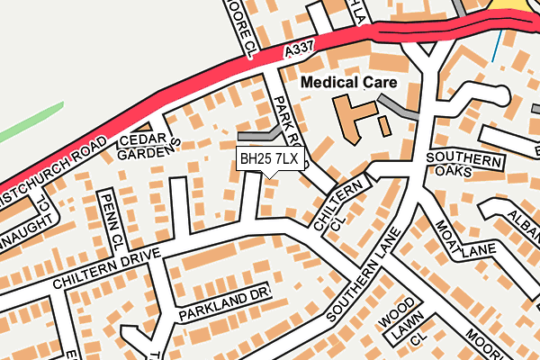 BH25 7LX map - OS OpenMap – Local (Ordnance Survey) BH25 7LX map - OS OpenMap – Local (Ordnance Survey)