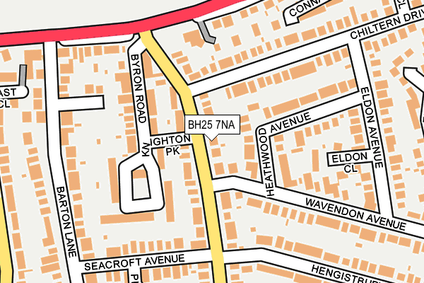 BH25 7NA map - OS OpenMap – Local (Ordnance Survey) BH25 7NA map - OS OpenMap – Local (Ordnance Survey)