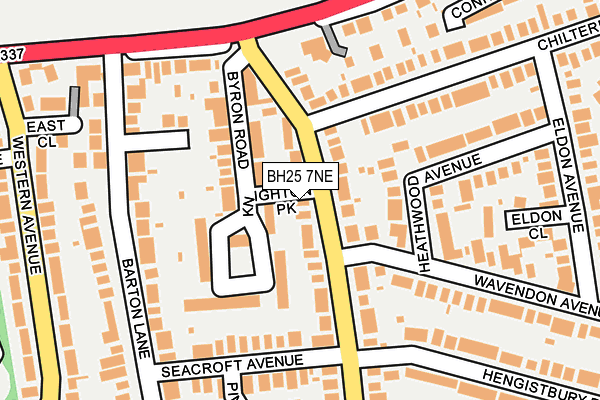 BH25 7NE map - OS OpenMap – Local (Ordnance Survey) BH25 7NE map - OS OpenMap – Local (Ordnance Survey)