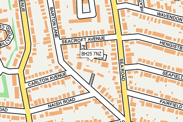 BH25 7NZ map - OS OpenMap – Local (Ordnance Survey) BH25 7NZ map - OS OpenMap – Local (Ordnance Survey)