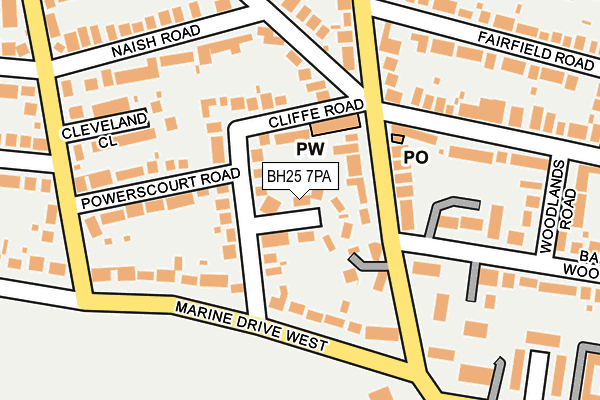 BH25 7PA map - OS OpenMap – Local (Ordnance Survey) BH25 7PA map - OS OpenMap – Local (Ordnance Survey)
