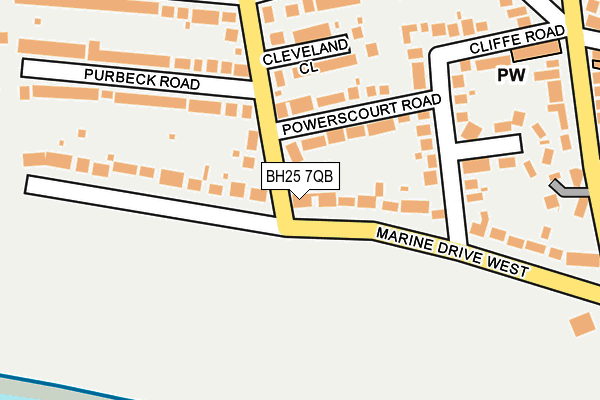 BH25 7QB map - OS OpenMap – Local (Ordnance Survey) BH25 7QB map - OS OpenMap – Local (Ordnance Survey)