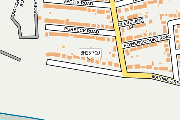 BH25 7QJ map - OS OpenMap – Local (Ordnance Survey) BH25 7QJ map - OS OpenMap – Local (Ordnance Survey)