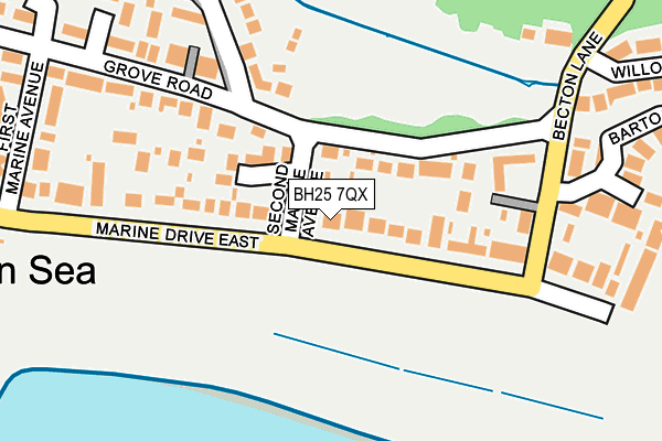 BH25 7QX map - OS OpenMap – Local (Ordnance Survey) BH25 7QX map - OS OpenMap – Local (Ordnance Survey)