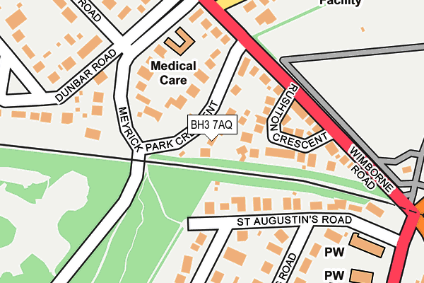 BH3 7AQ map - OS OpenMap – Local (Ordnance Survey) BH3 7AQ map - OS OpenMap – Local (Ordnance Survey)
