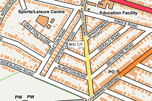 BH3 7JY map - OS OpenMap – Local (Ordnance Survey)
