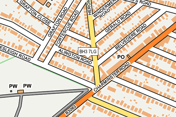 BH3 7LG map - OS OpenMap – Local (Ordnance Survey) BH3 7LG map - OS OpenMap – Local (Ordnance Survey)