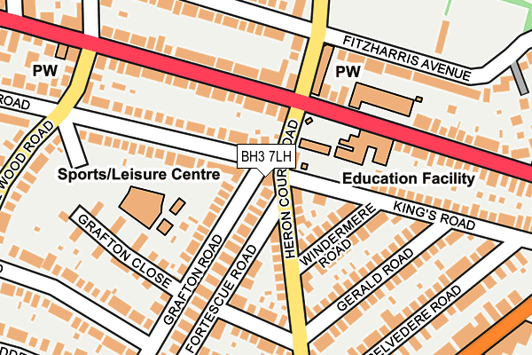 BH3 7LH map - OS OpenMap – Local (Ordnance Survey) BH3 7LH map - OS OpenMap – Local (Ordnance Survey)