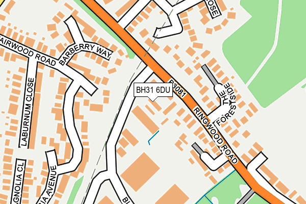 BH31 6DU map - OS OpenMap – Local (Ordnance Survey)