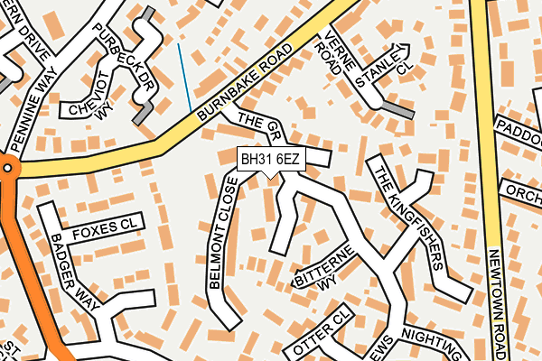 BH31 6EZ map - OS OpenMap – Local (Ordnance Survey)