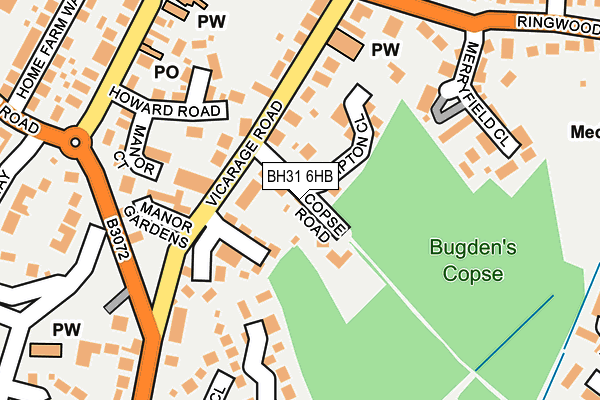 BH31 6HB map - OS OpenMap – Local (Ordnance Survey) BH31 6HB map - OS OpenMap – Local (Ordnance Survey)