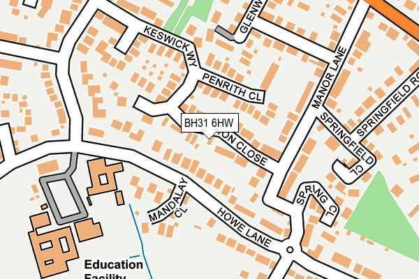BH31 6HW map - OS OpenMap – Local (Ordnance Survey) BH31 6HW map - OS OpenMap – Local (Ordnance Survey)