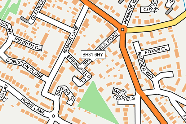 BH31 6HY map - OS OpenMap – Local (Ordnance Survey) BH31 6HY map - OS OpenMap – Local (Ordnance Survey)
