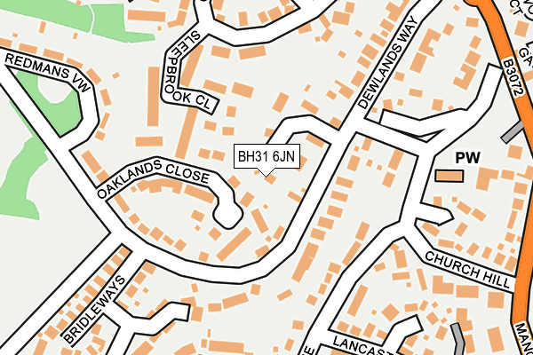 BH31 6JN map - OS OpenMap – Local (Ordnance Survey) BH31 6JN map - OS OpenMap – Local (Ordnance Survey)