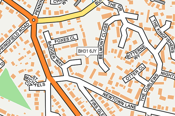 BH31 6JY map - OS OpenMap – Local (Ordnance Survey) BH31 6JY map - OS OpenMap – Local (Ordnance Survey)