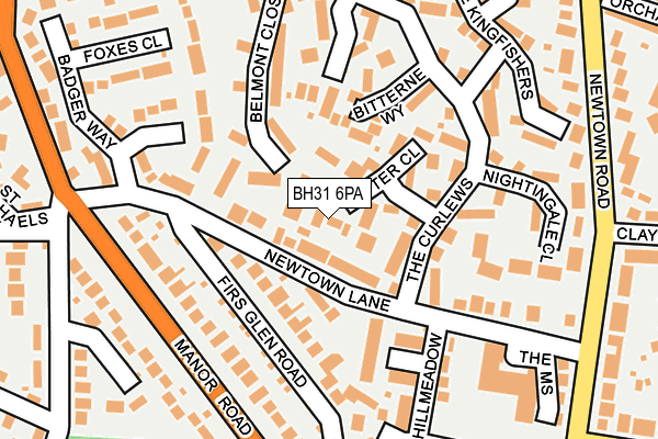BH31 6PA map - OS OpenMap – Local (Ordnance Survey) BH31 6PA map - OS OpenMap – Local (Ordnance Survey)