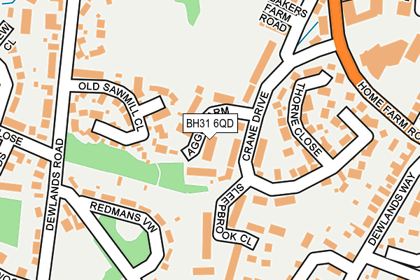 BH31 6QD map - OS OpenMap – Local (Ordnance Survey) BH31 6QD map - OS OpenMap – Local (Ordnance Survey)
