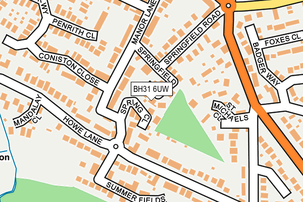BH31 6UW map - OS OpenMap – Local (Ordnance Survey) BH31 6UW map - OS OpenMap – Local (Ordnance Survey)